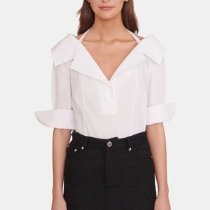 STAUD Felicity Stretch Cotton Shirt